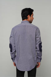 Grey Printed Casual Shirt