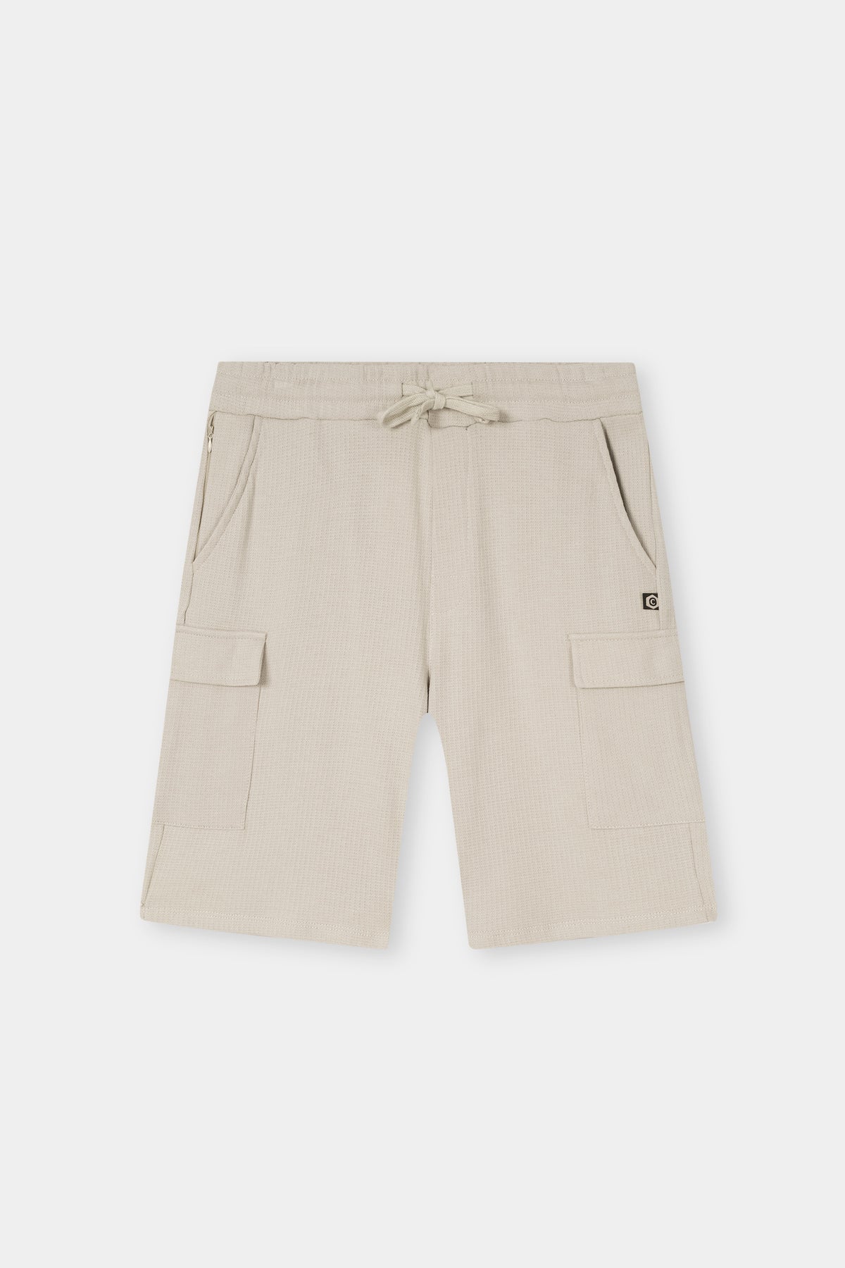 KHAKI TERRY 5 POCKET CROSS CARGO SHORT