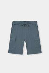 D-GRAY TERRY 5 POCKET CROSS CARGO SHORT