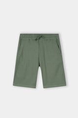 C-GREEN WAFFLE KNIT CROSS POCKET SHORT