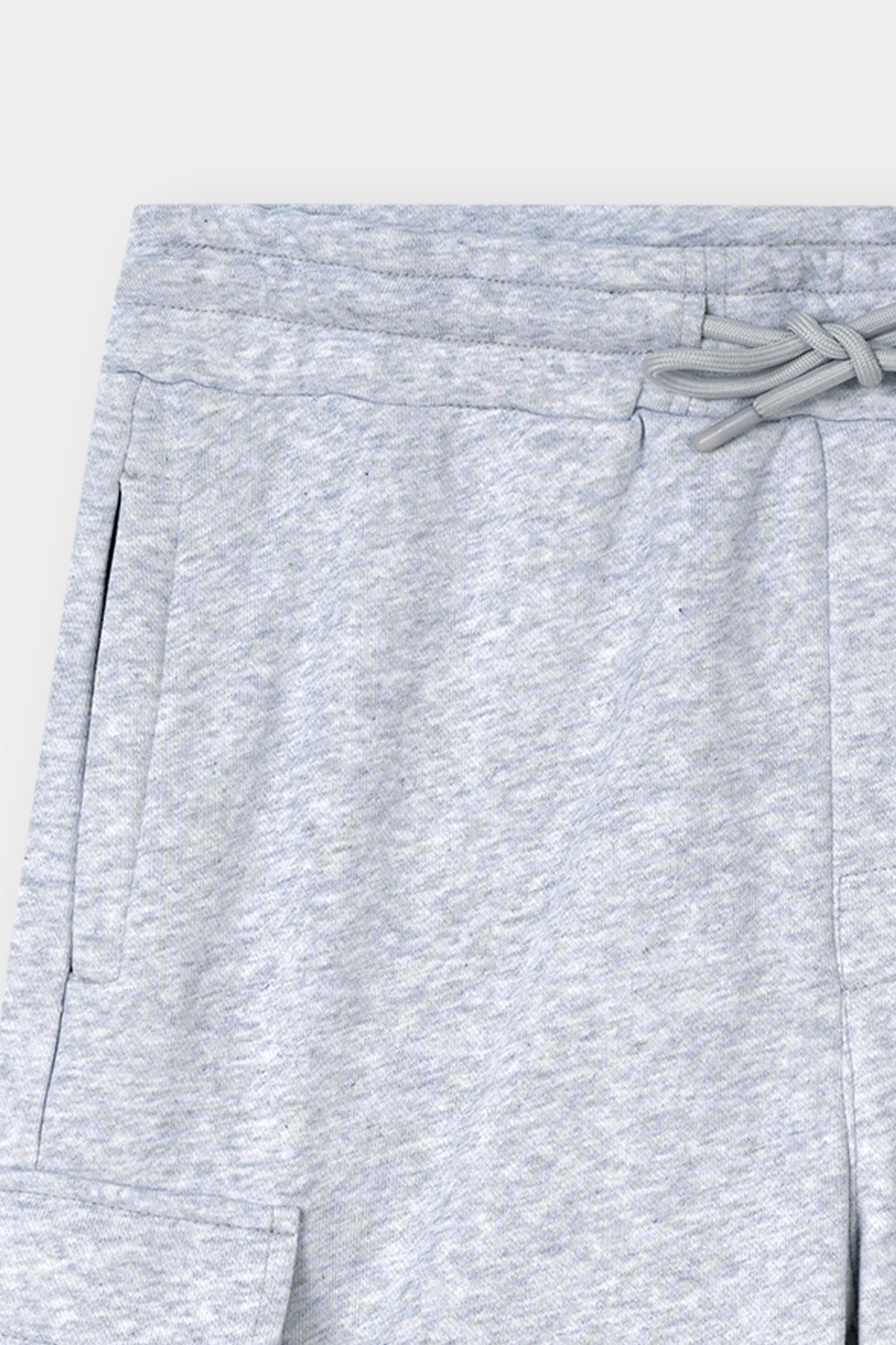GRAY TERRY 5 POCKET ZIP CARGO SHORT