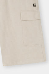 KHAKI TERRY 5 POCKET CROSS CARGO SHORT