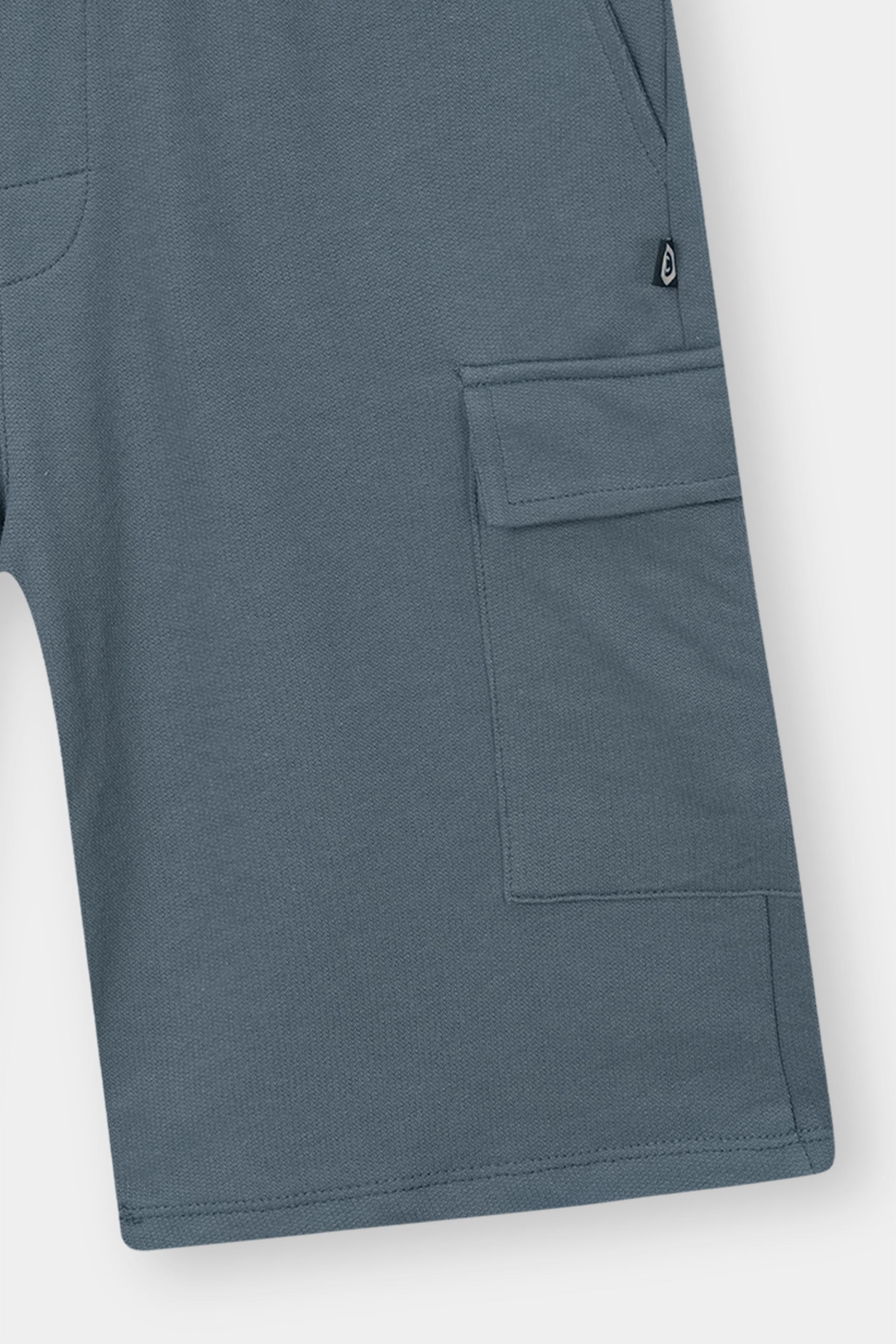 D-GRAY TERRY 5 POCKET CROSS CARGO SHORT