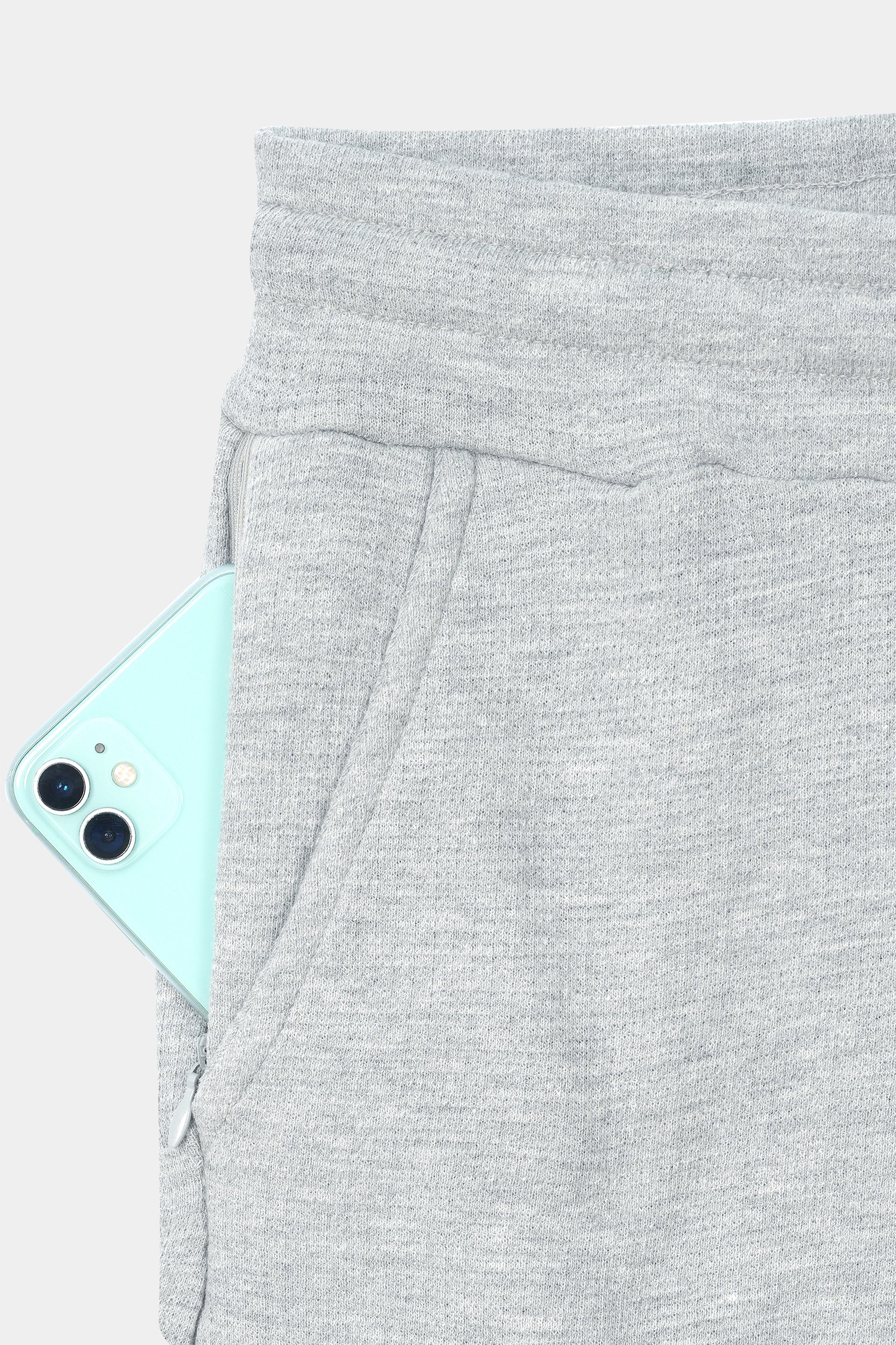 GRAY TERRY 5 POCKET CROSS CARGO SHORT