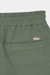 C-GREEN WAFFLE KNIT CROSS POCKET SHORT