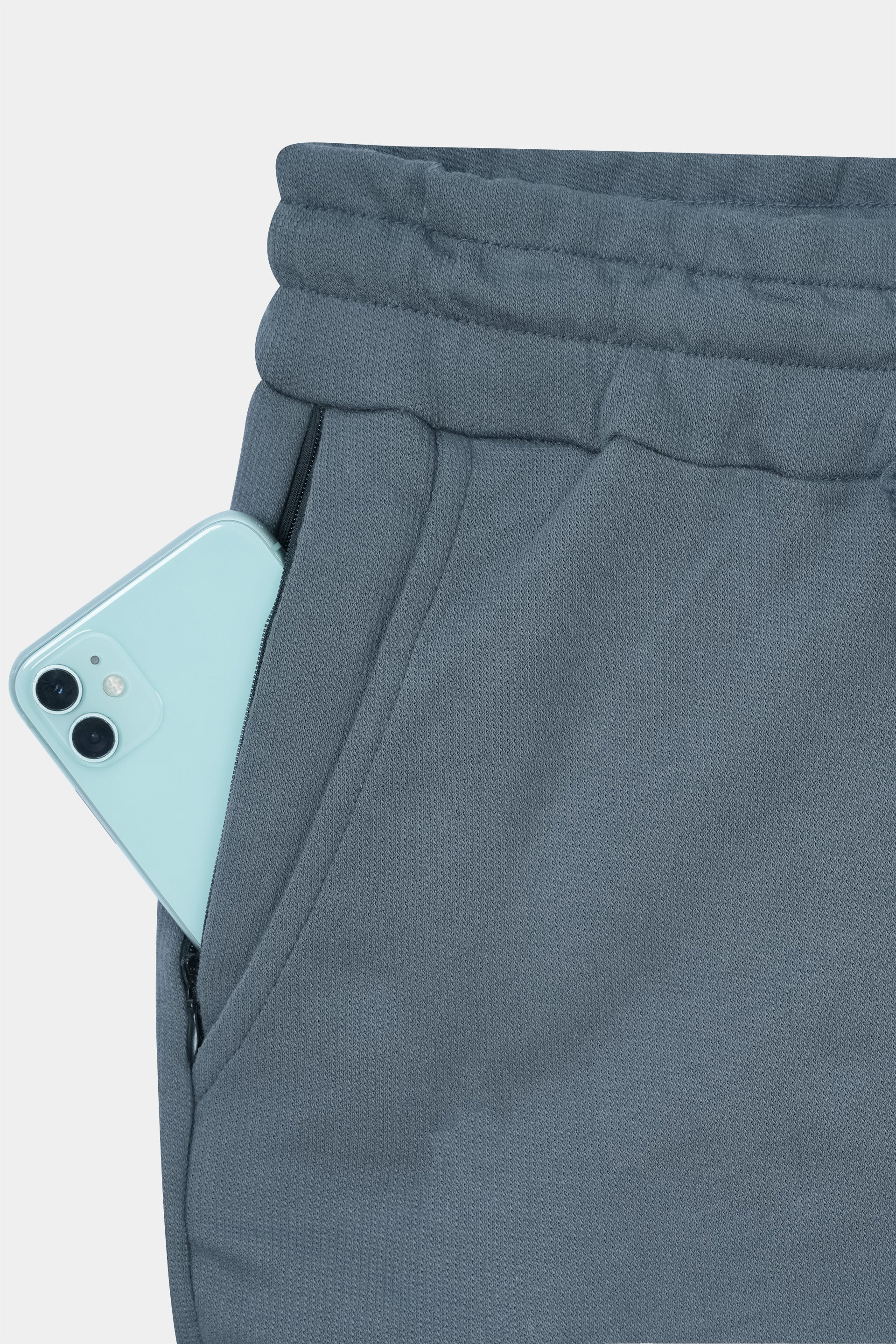 D-GRAY TERRY 5 POCKET CROSS CARGO SHORT