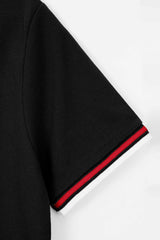 Black Pique Polo Shirt