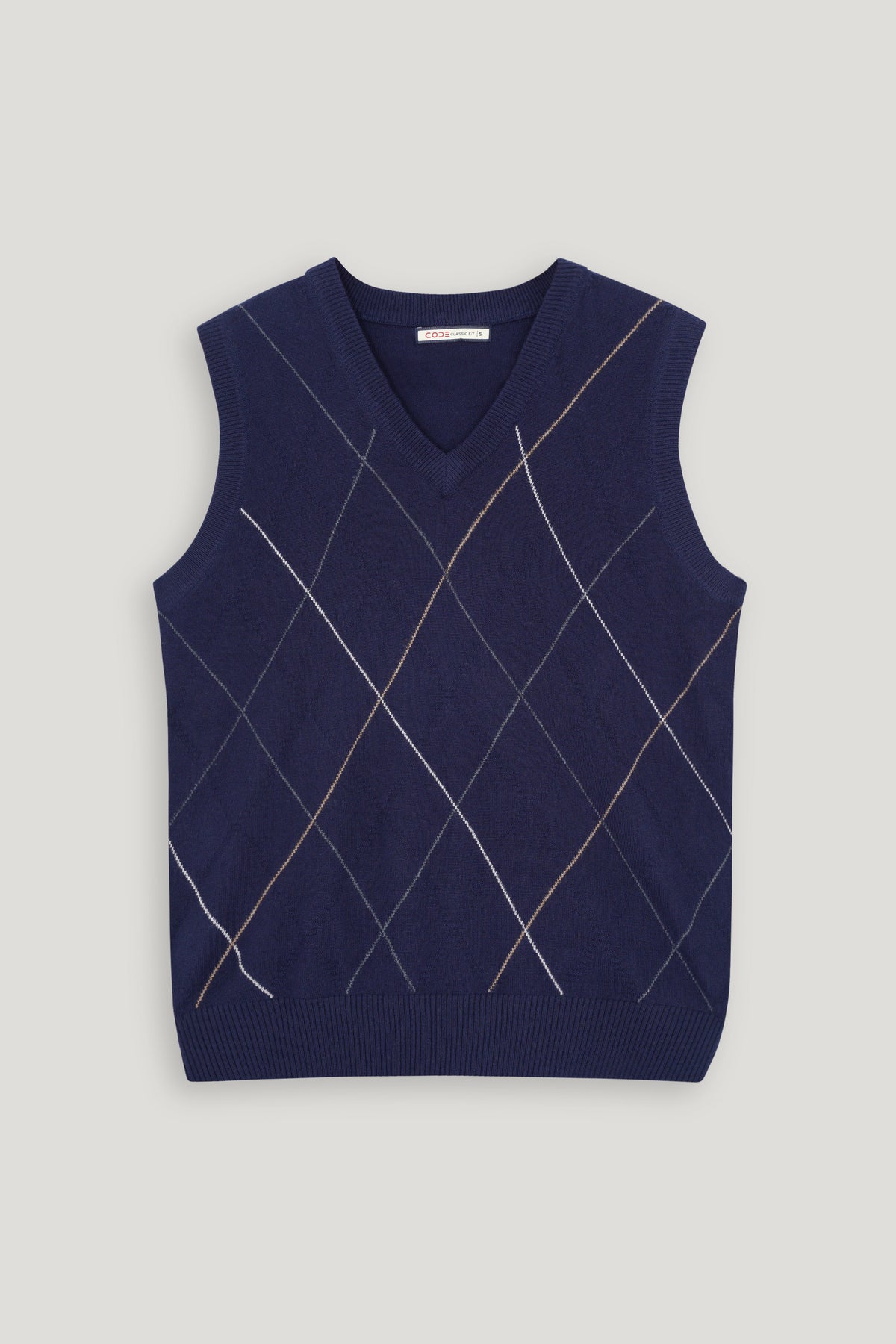 DARK BLUE MARINO SLEEVELESS SWEATER