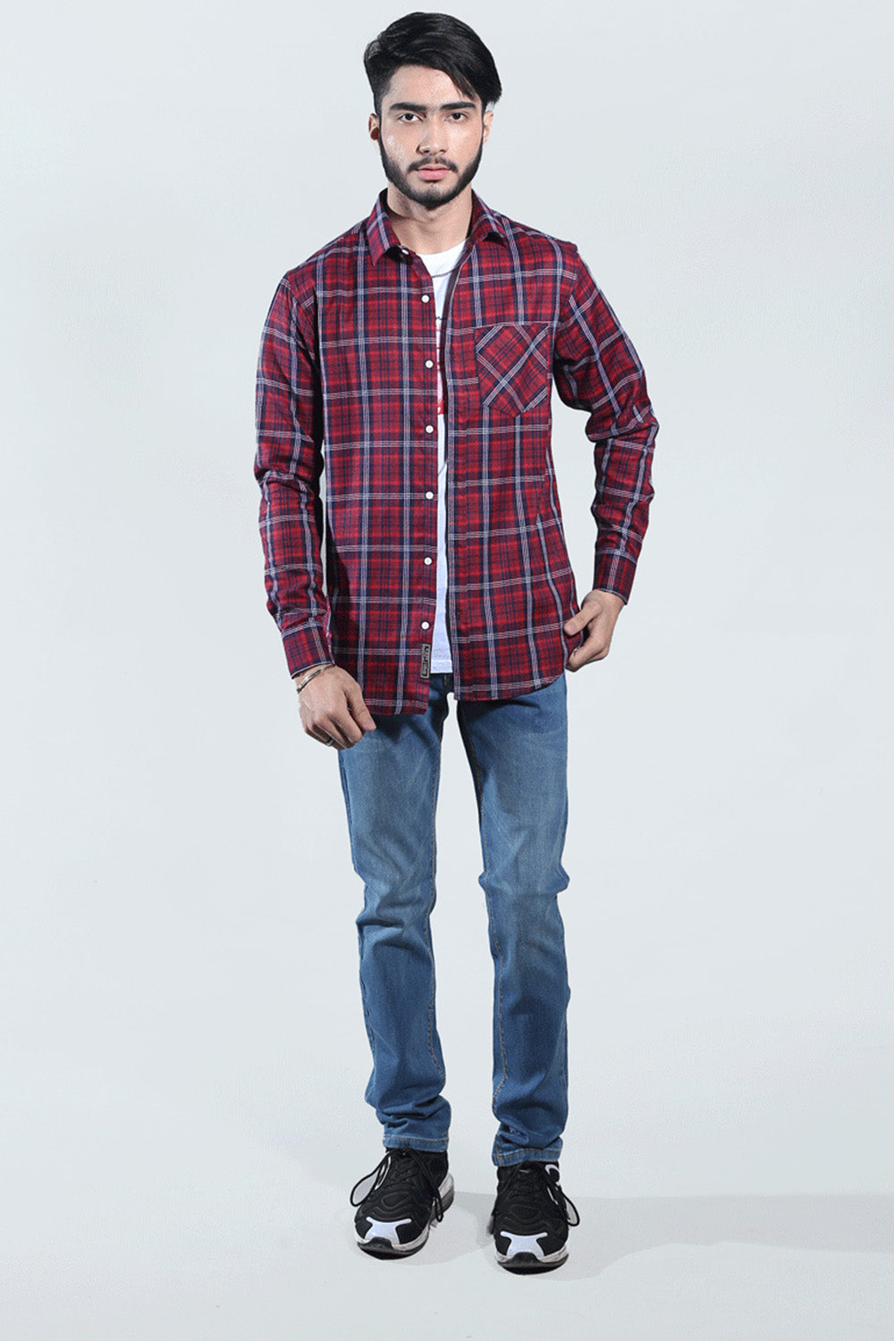 Check Red Casual Shirt