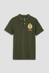 Green Pique Polo Shirt