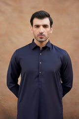 NAVY PLAIN KAMEEZ SHALWAR