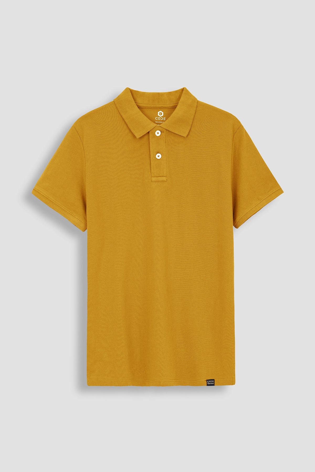 Rust Yellow Pique Polo Shirt