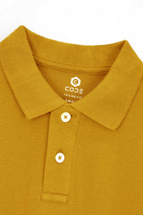 Rust Yellow Pique Polo Shirt