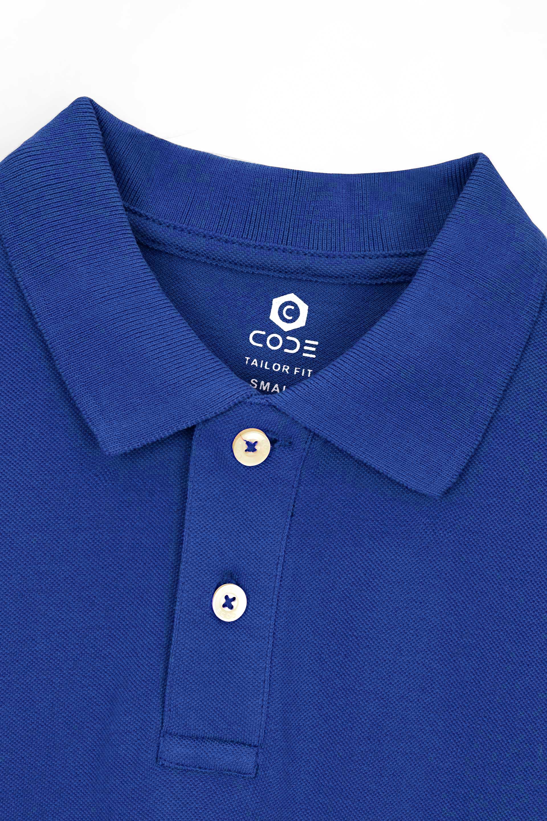 Royal Blue Pique Polo Shirt