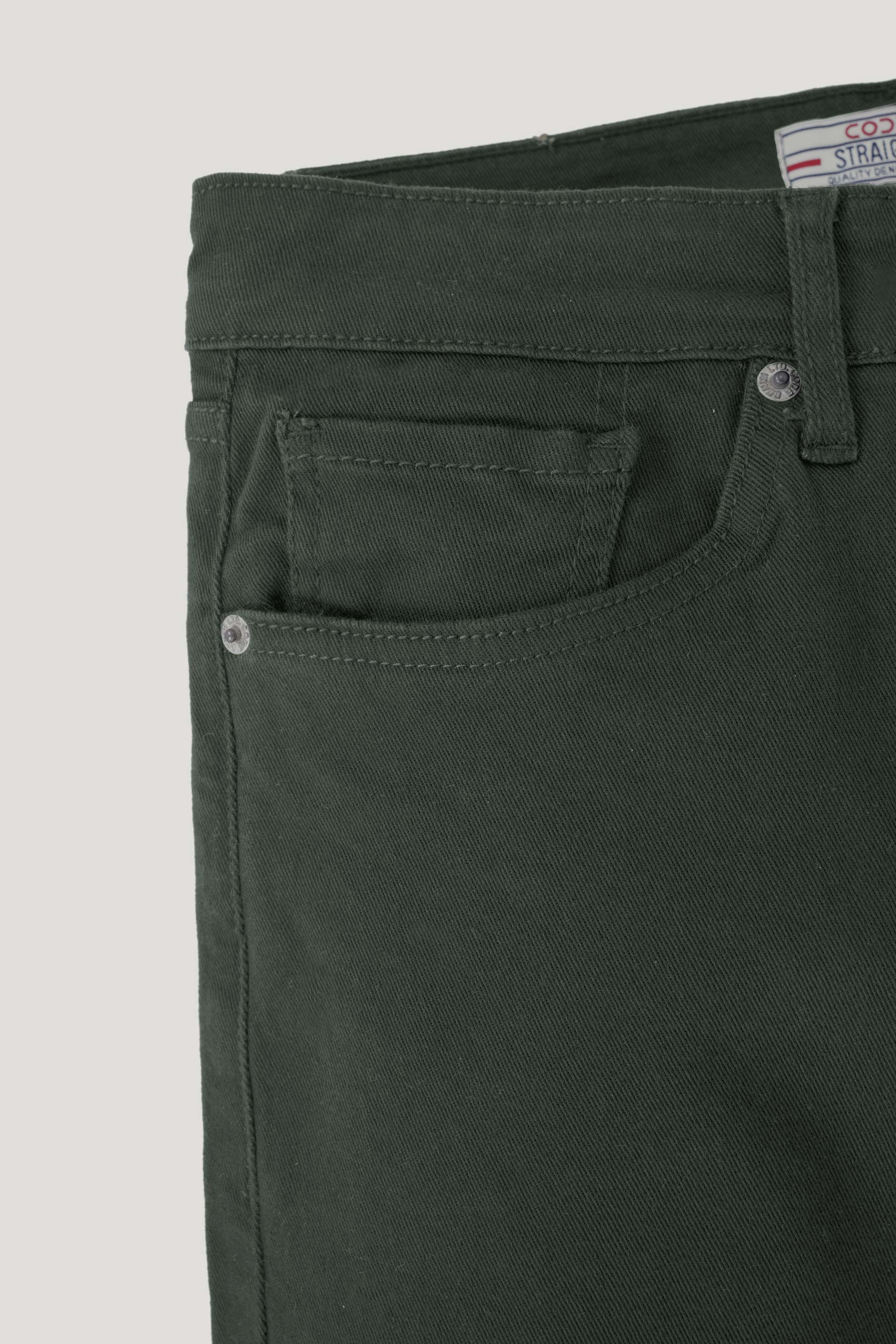 Dark Green Denim Chino