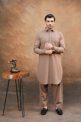 BROWN WOOL PLAIN KAMEEZ SHALWAR