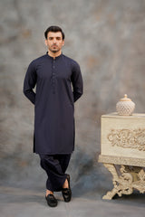 NAVY BASIC PLAIN KAMEEZ SHALWAR