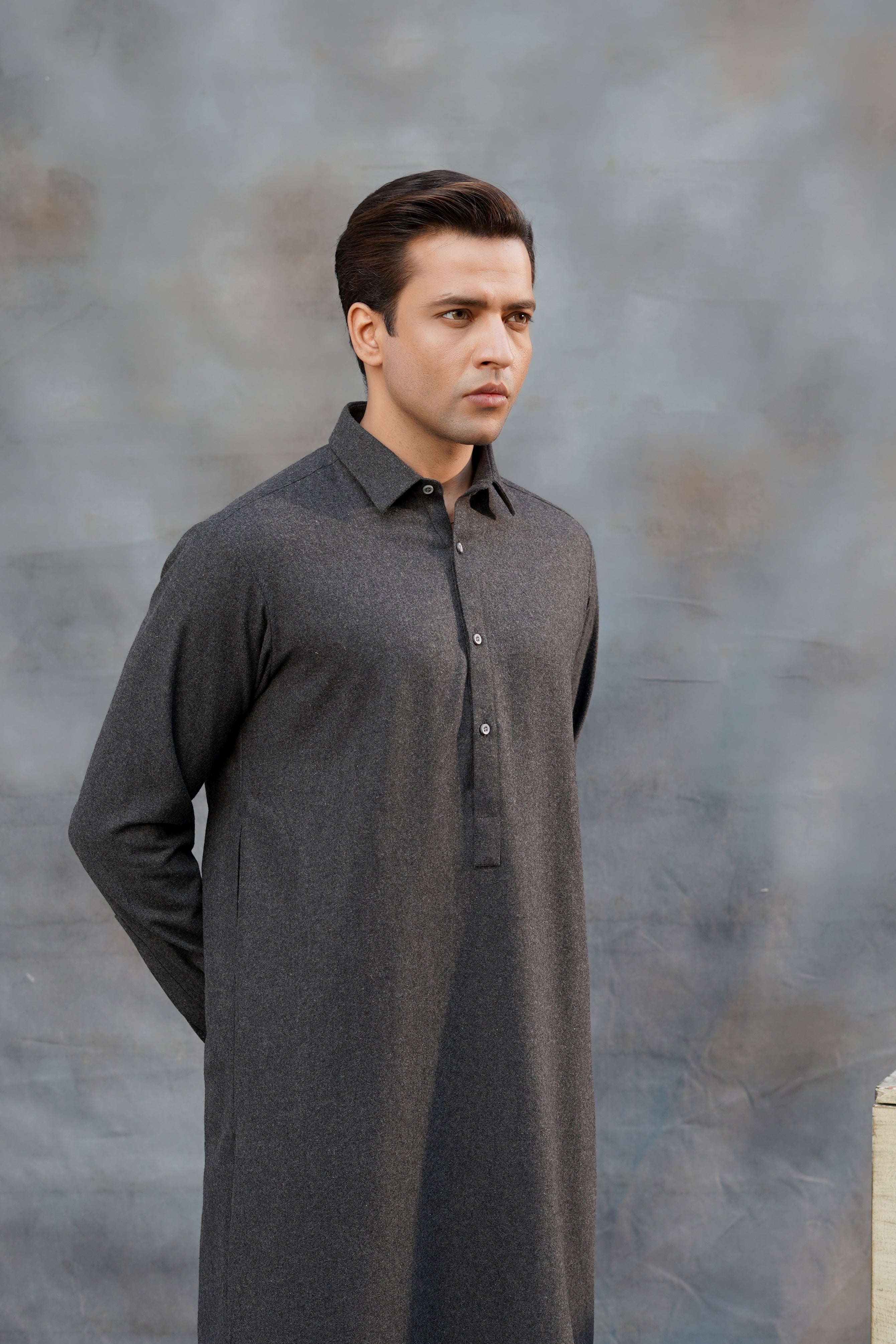 CHARCOAL WOOL KAMEEZ SHALWAR