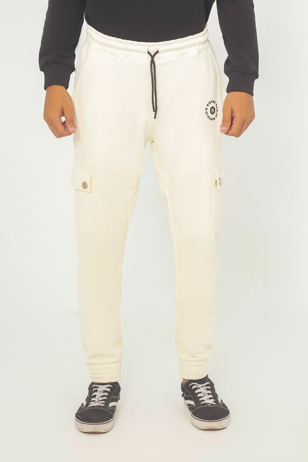 OFF-WHITE TERRY CUFF CARGO TROUSER