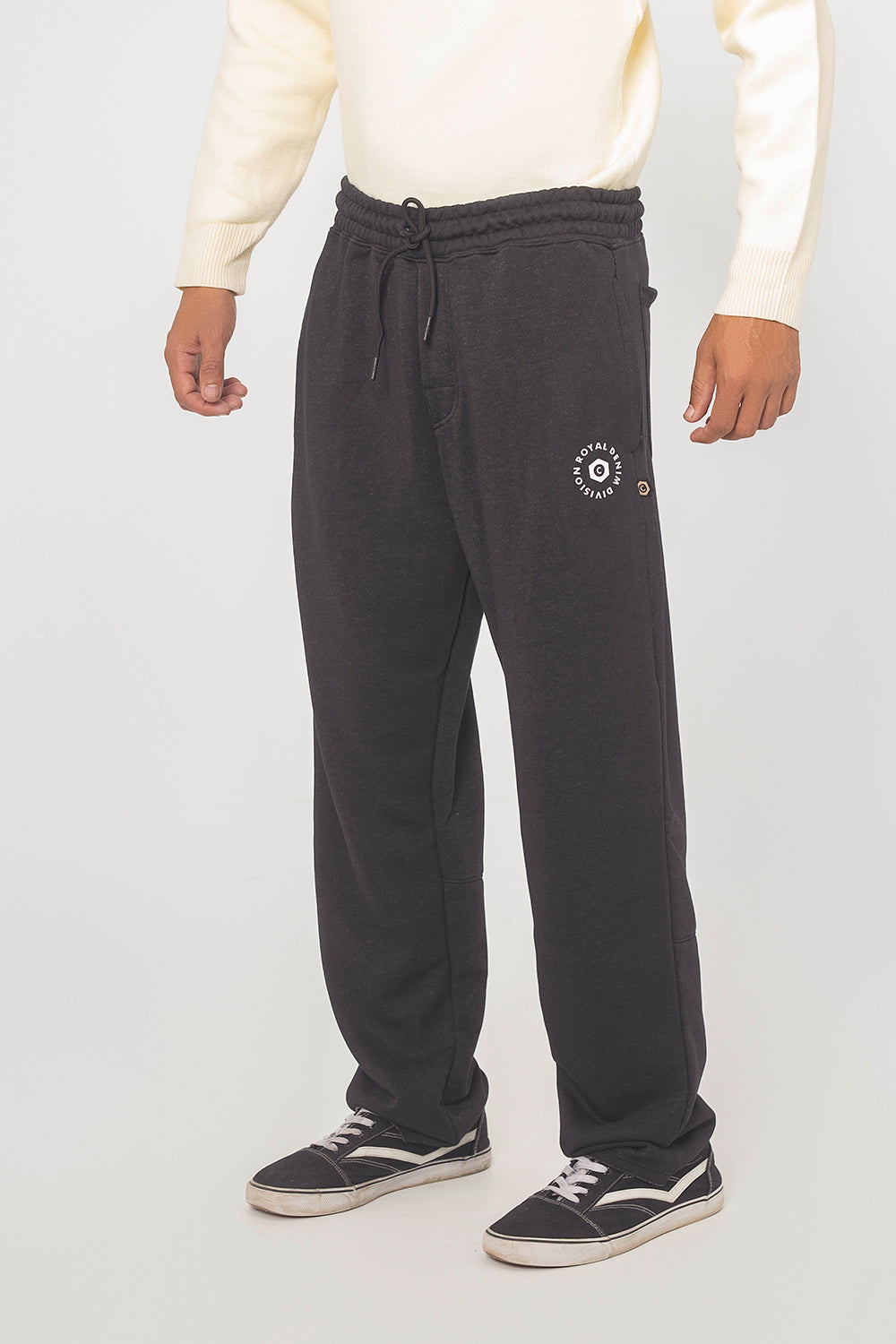 CHARCOAL TERRY LOOSE FIT TROUSER