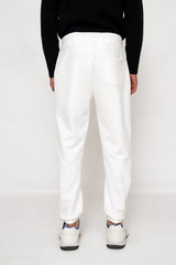 WHITE REGULAR FIT POWER JOGGER