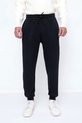 BLACK REGULAR FIT POWER JOGGER