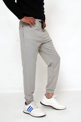 LIGHT GRAY REGULAR FIT POWER JOGGER