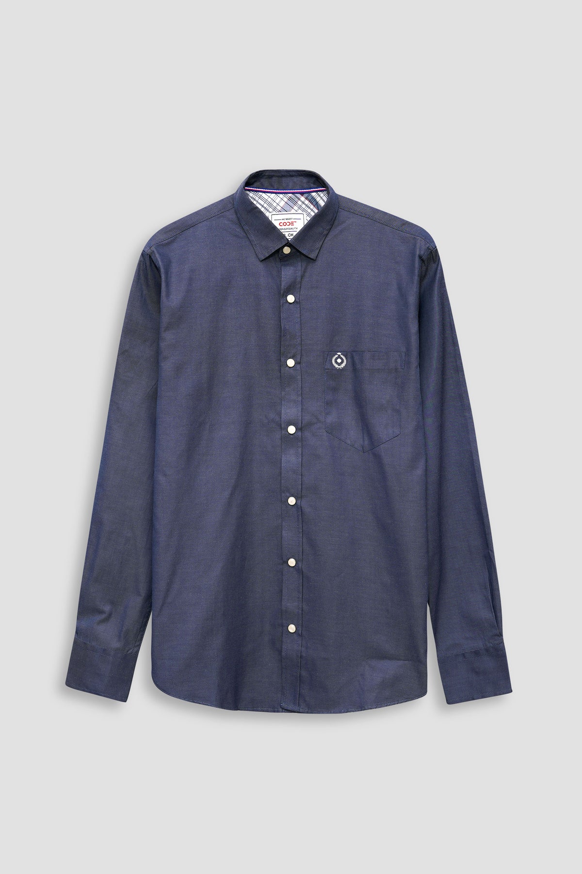 Dark Grey Denim Casual Shirt