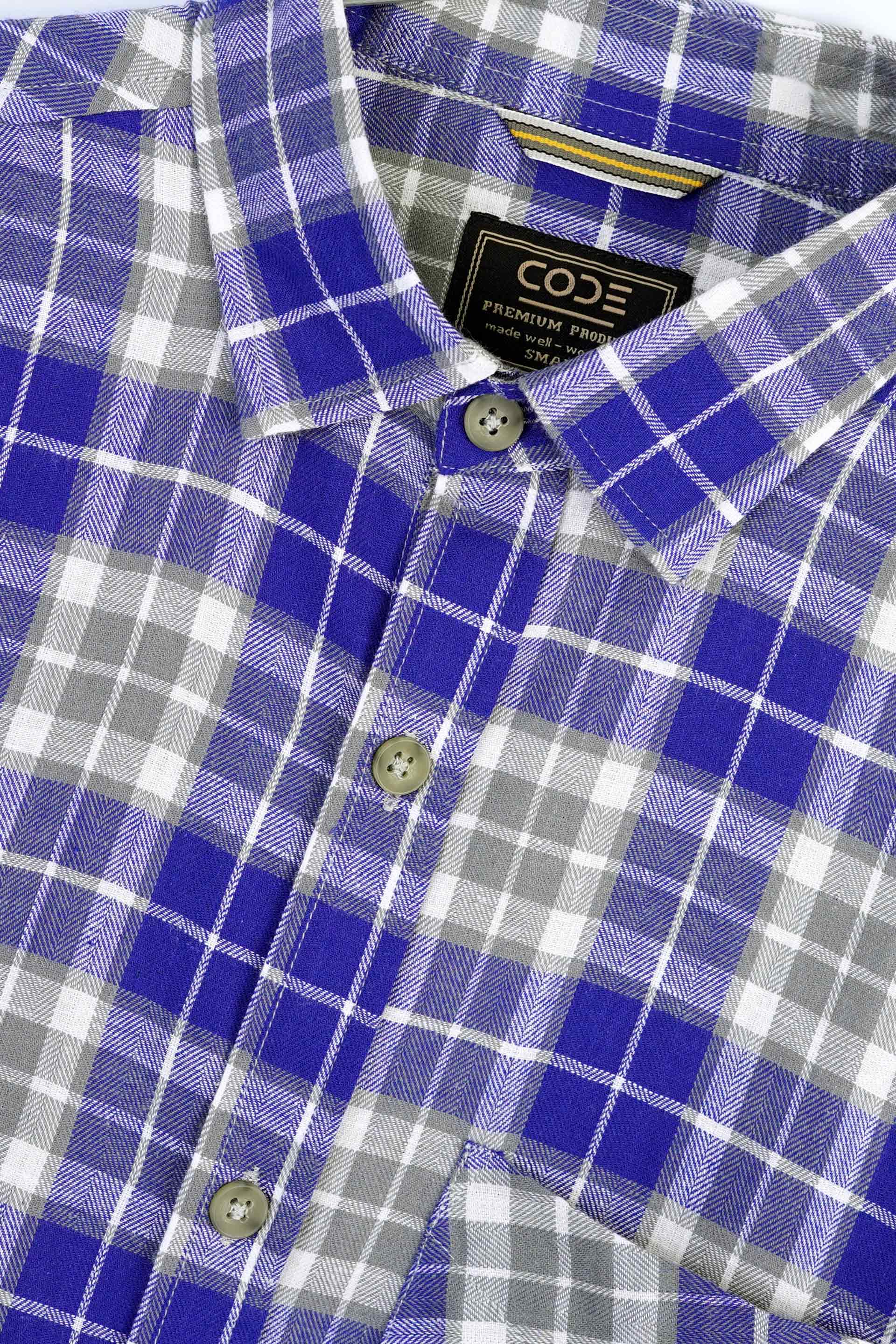 BLUE CHECK WINER CASUAL SHIRT