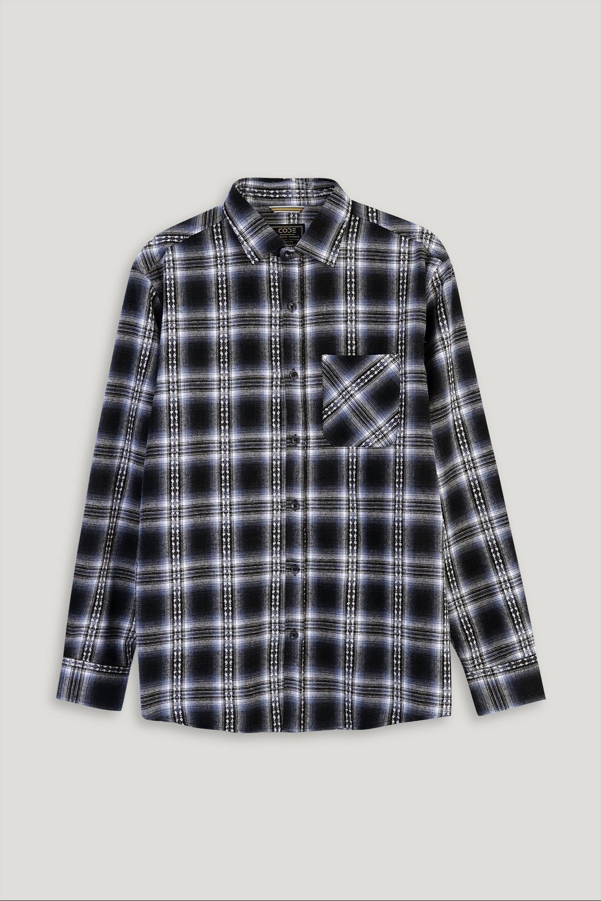 BLACK CHECK WINTER CASUAL SHIRT