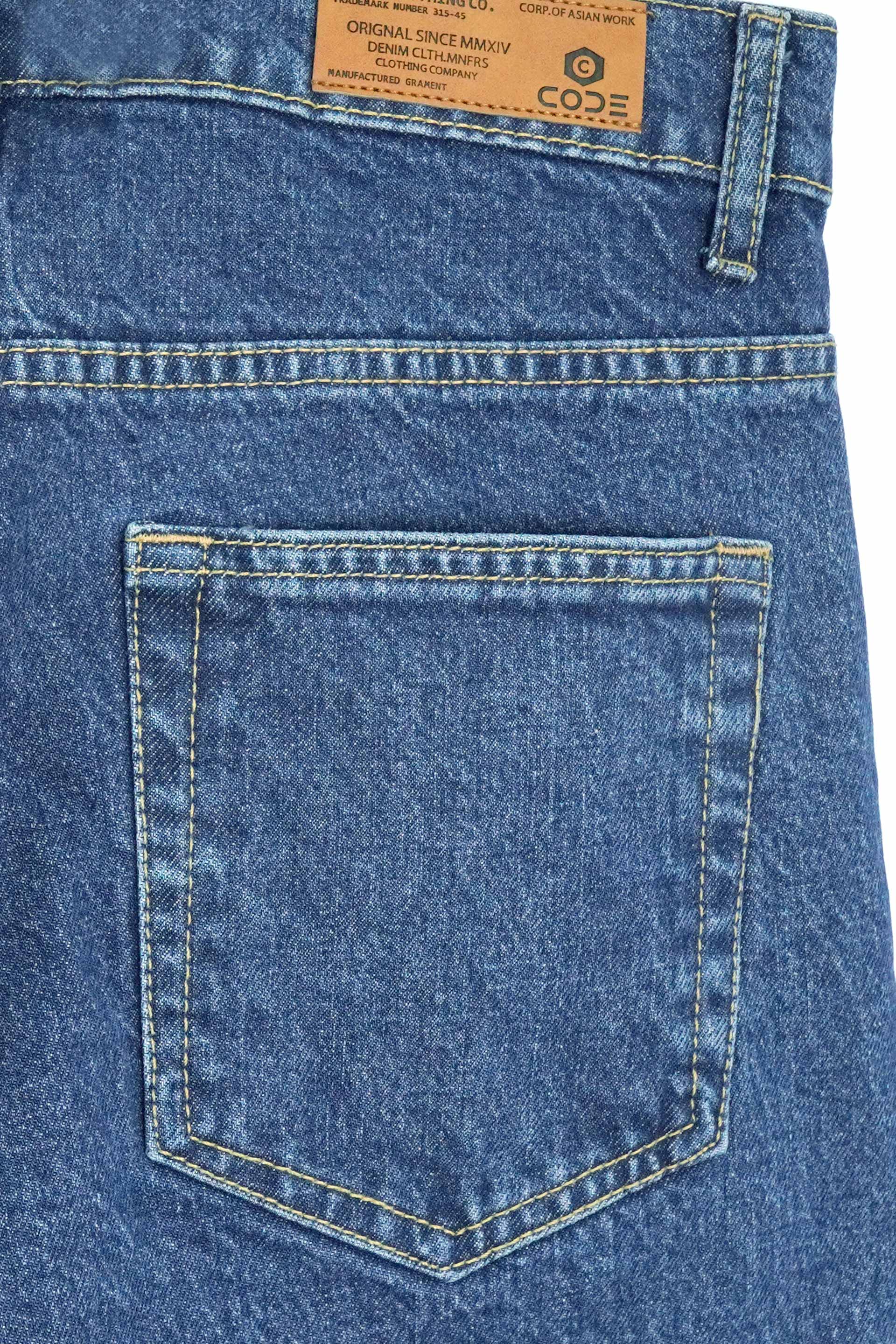 Blue Denim Jeans Tailor Fit
