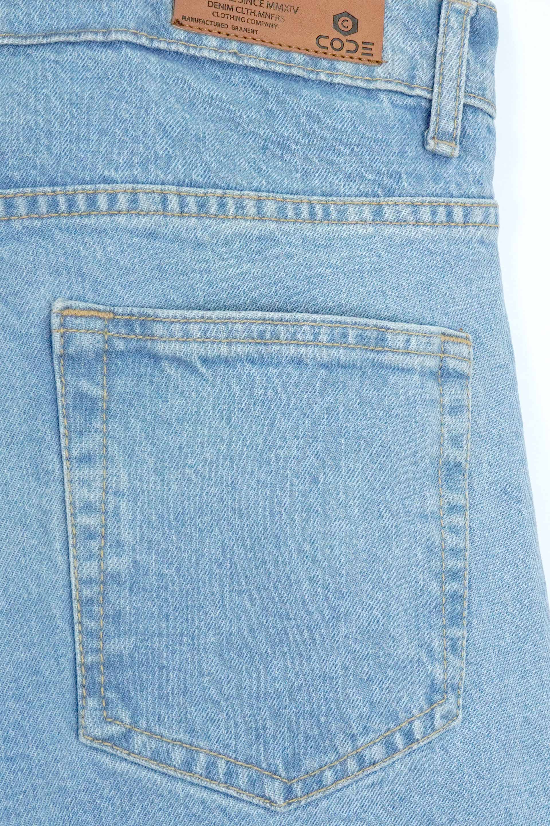 Light Blue Denim Jeans Tailor Fit