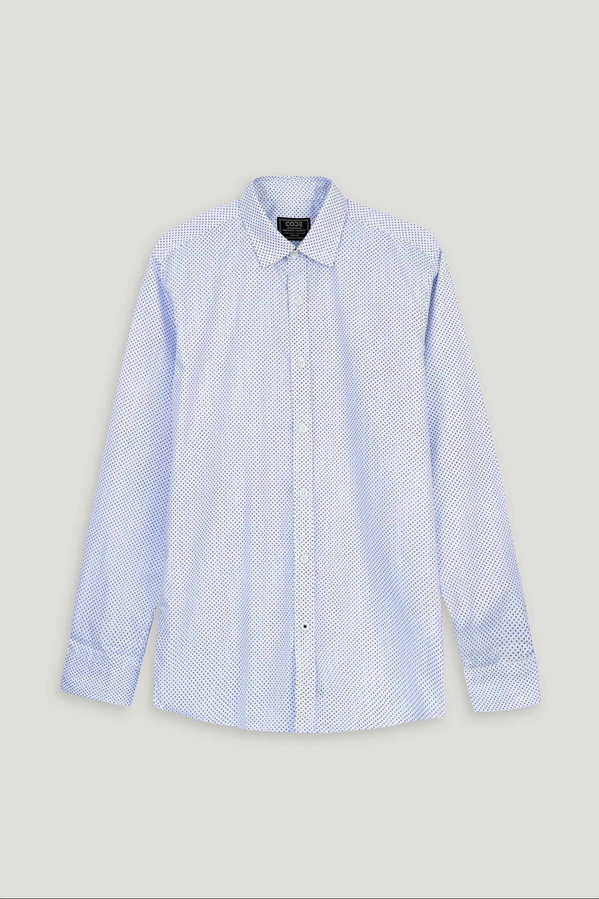 BLU/ WHITE CASUAL SHIRT