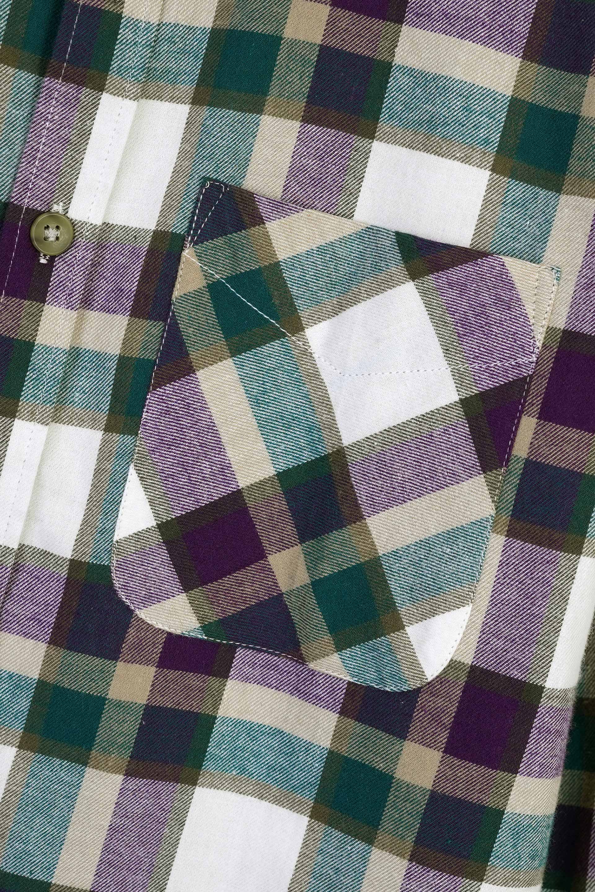 PURPLE CHECK WINTER CASUAL SHIRT