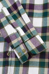 PURPLE CHECK WINTER CASUAL SHIRT