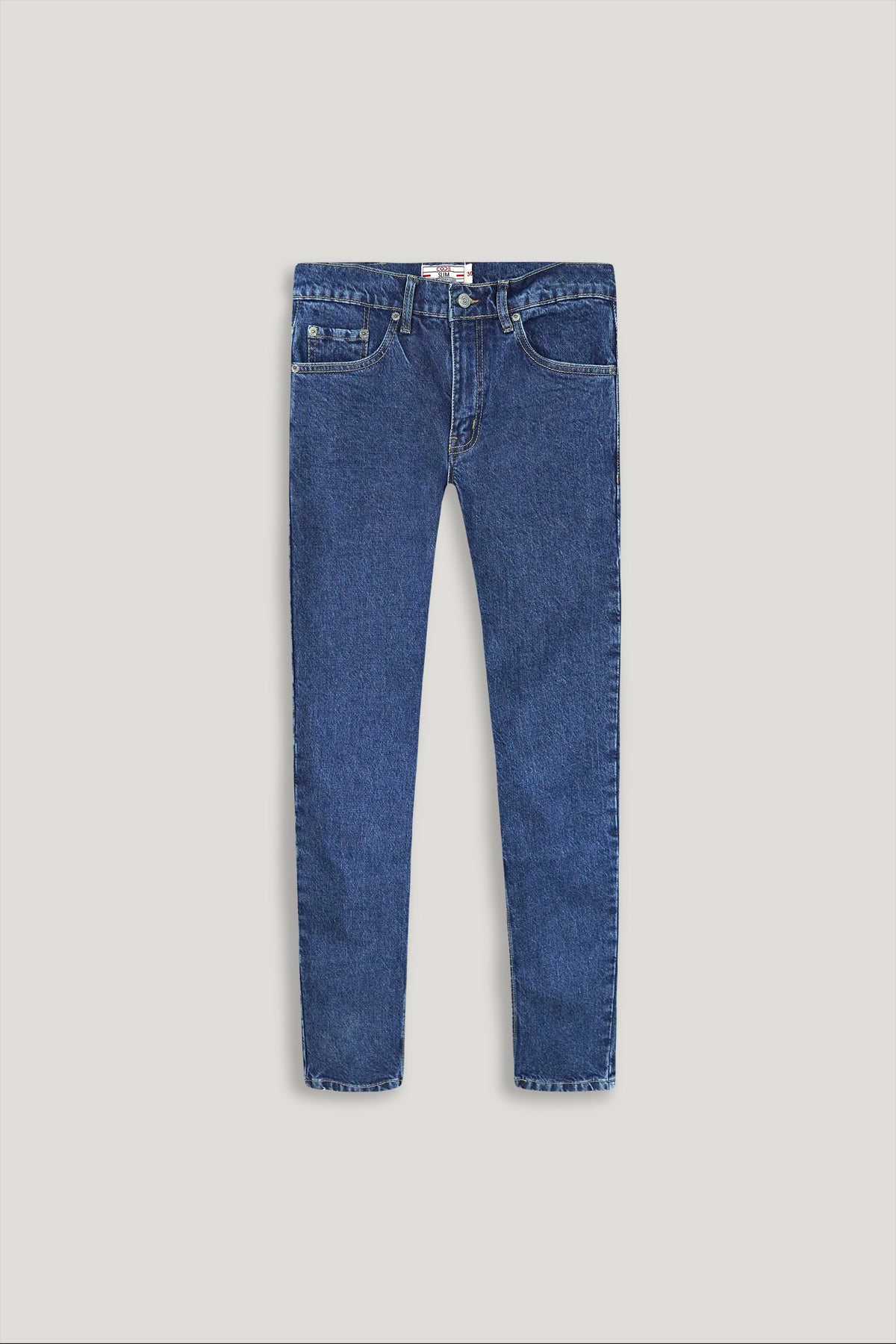Mid Blue Denim Jeans Tailor Fit