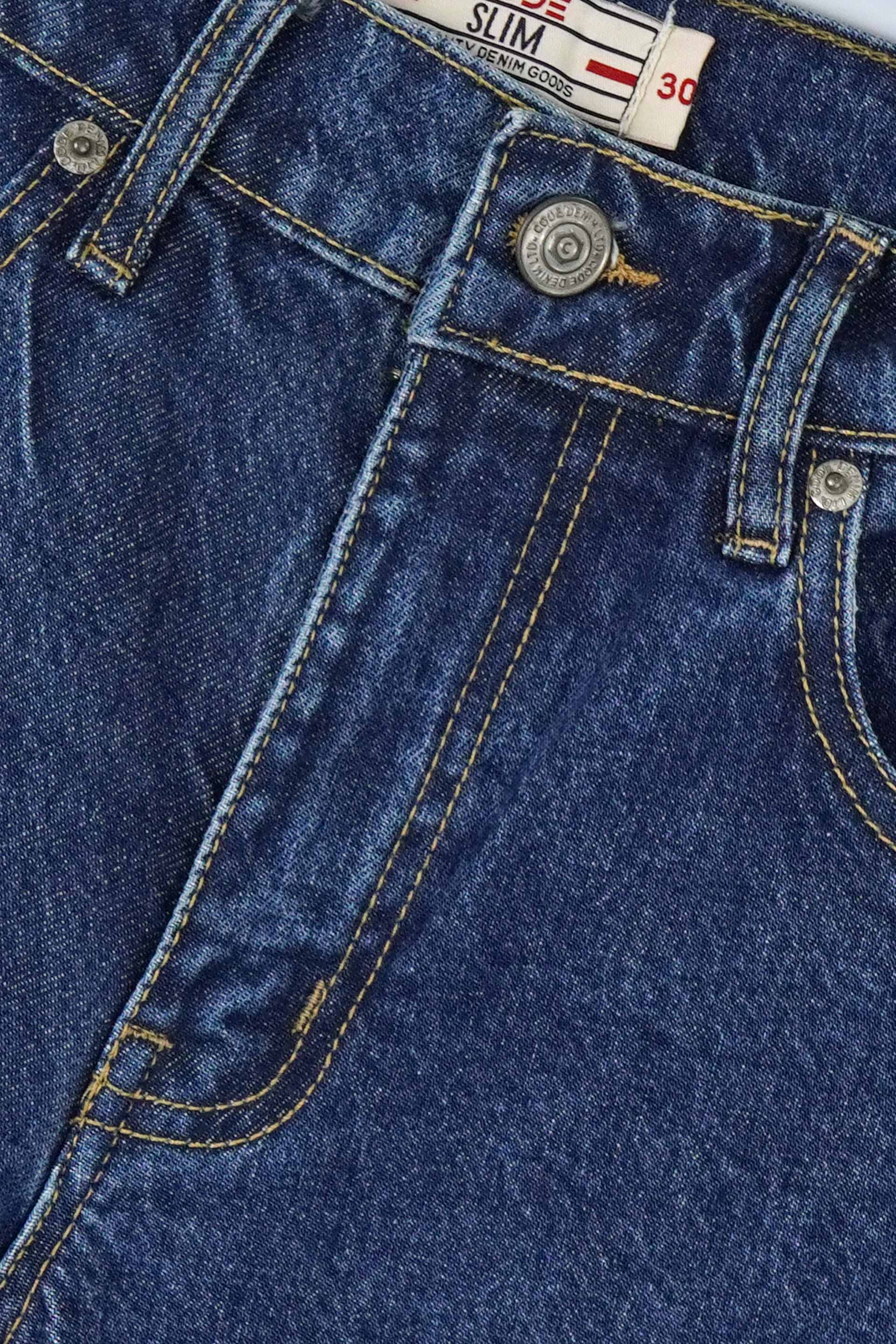 Dark Blue Denim Jeans Tailor Fit
