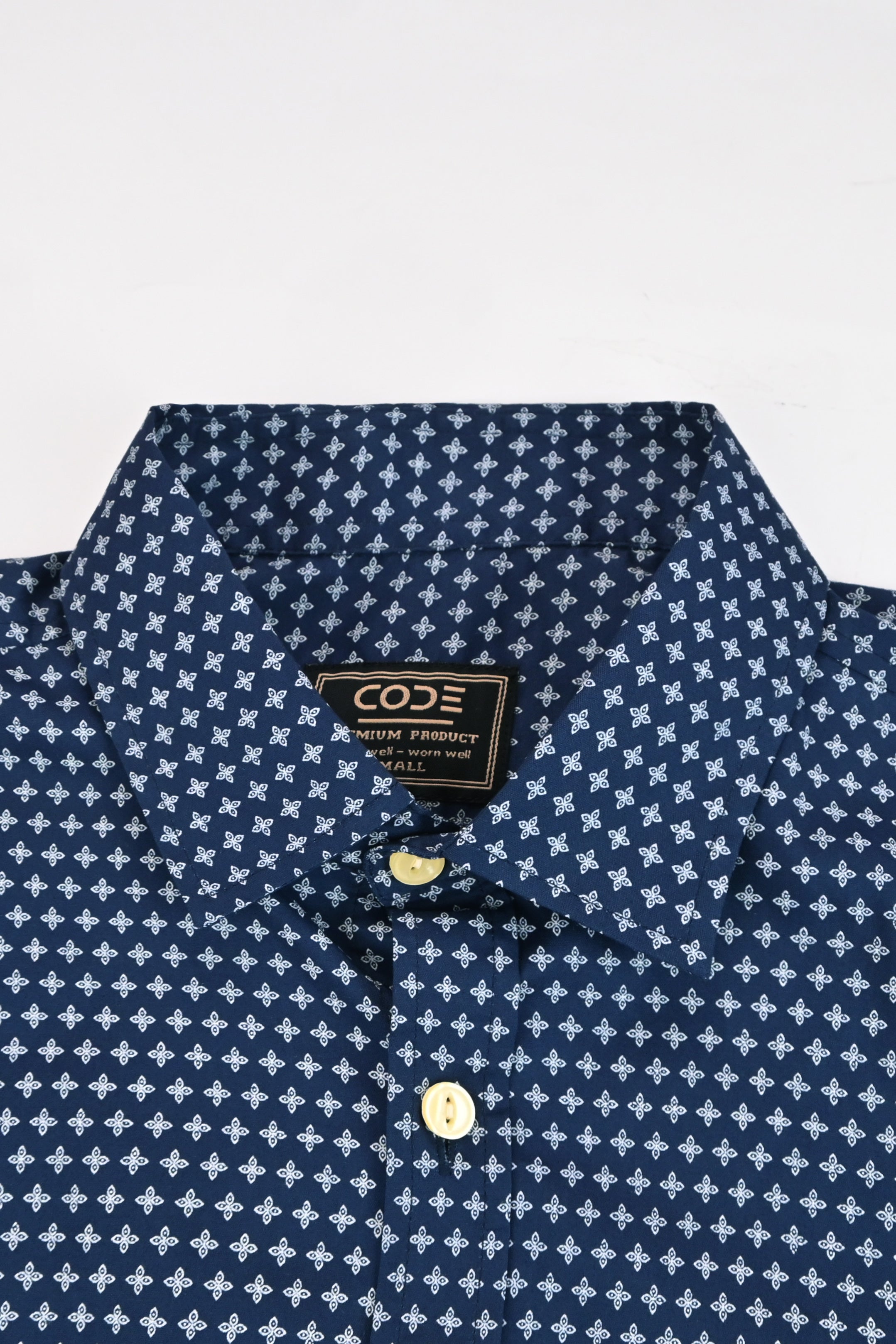 PRINTED NAVY CASUAL SHIRT