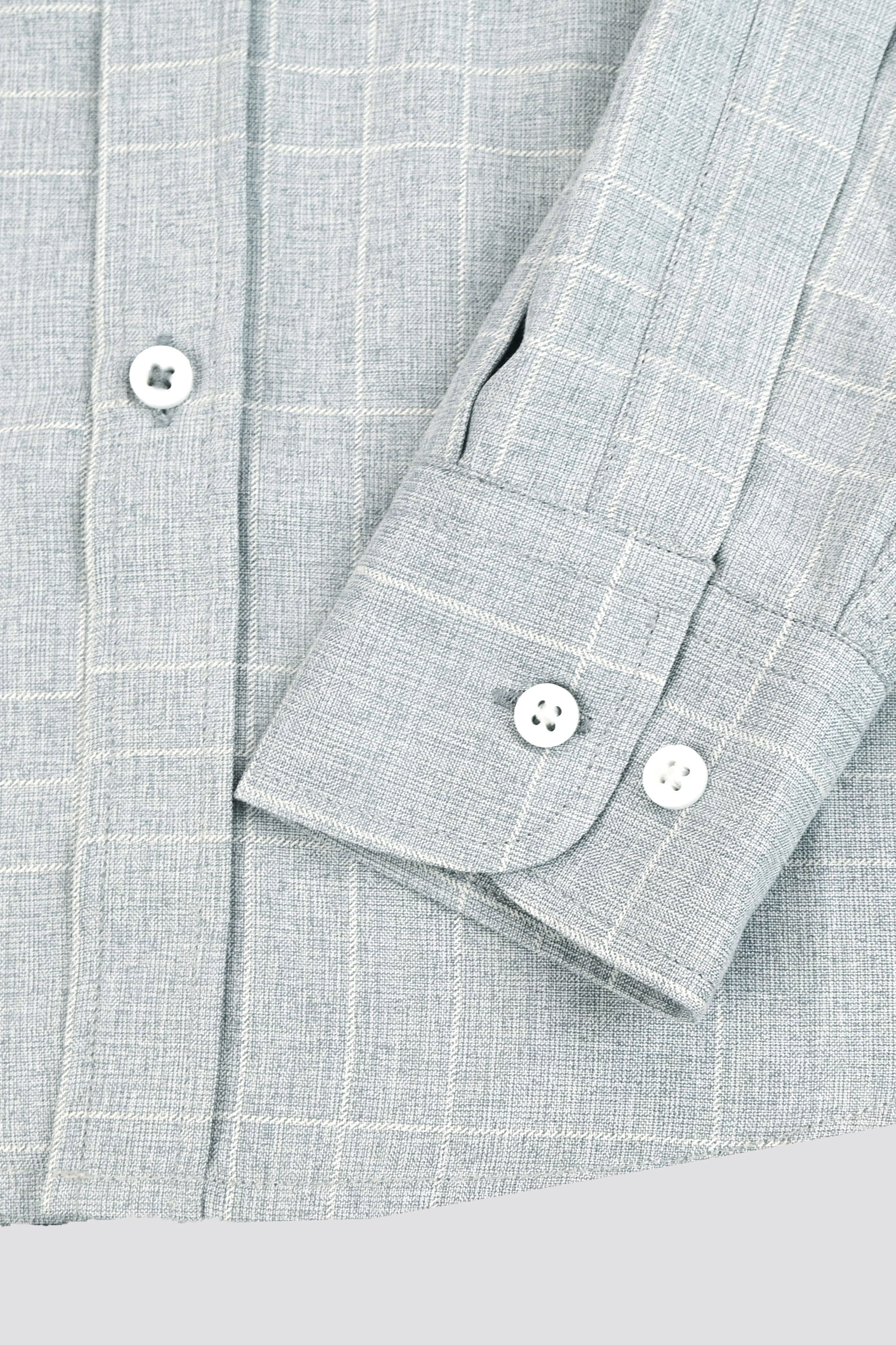 LIGHT GREY CHECK CASUAL SHIRT