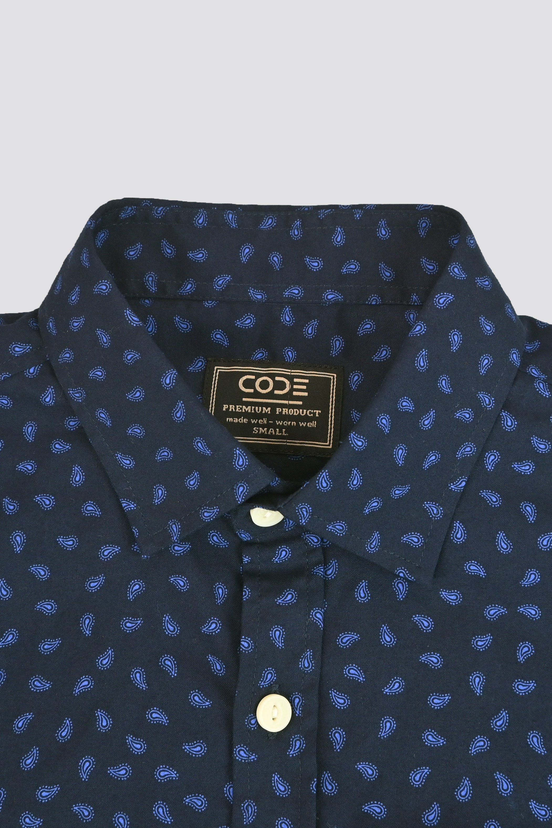 NAVY PRINTED CASUAL SHIRT