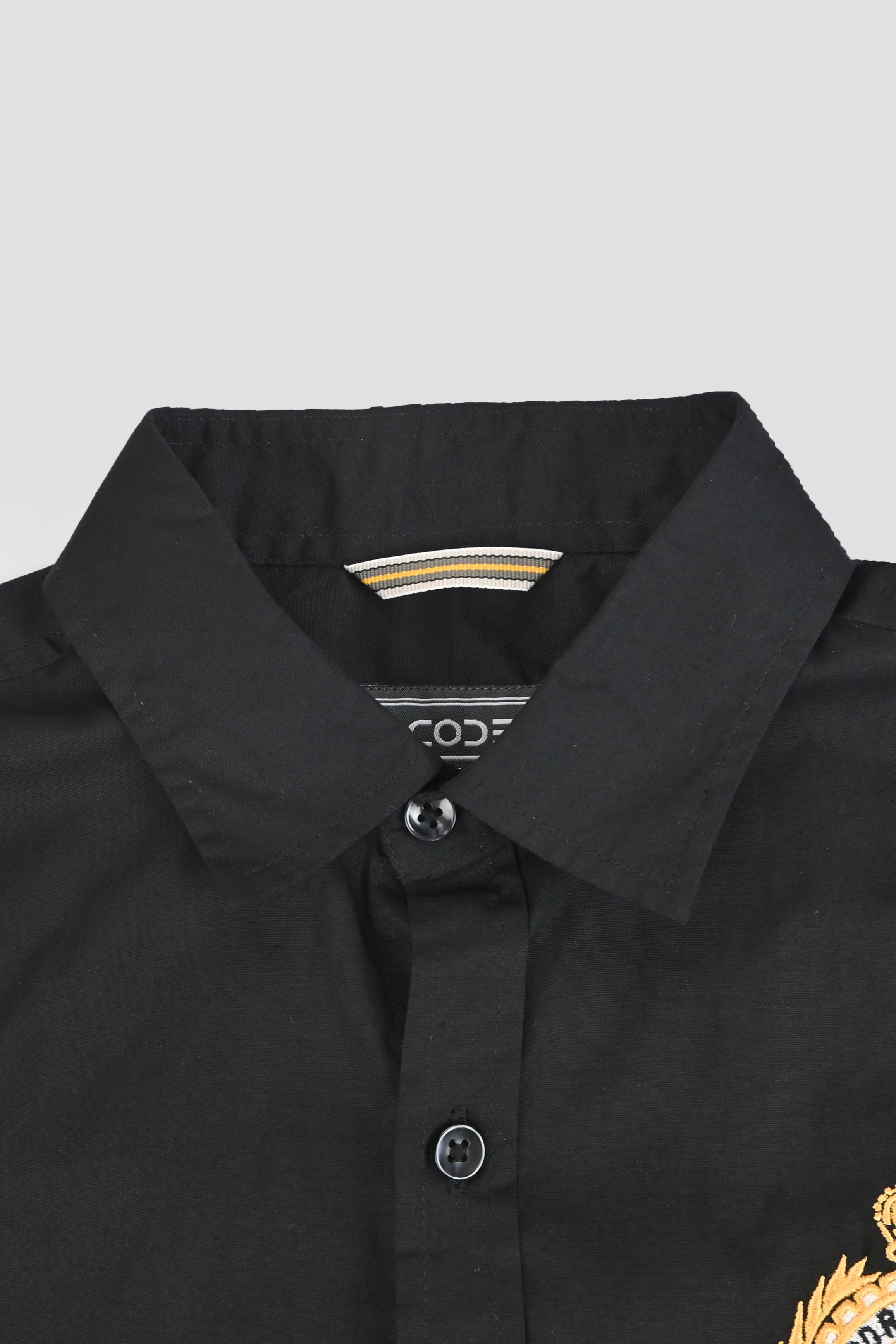 BLACK PLAIN CASUAL SHIRT