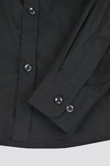 BLACK PLAIN CASUAL SHIRT