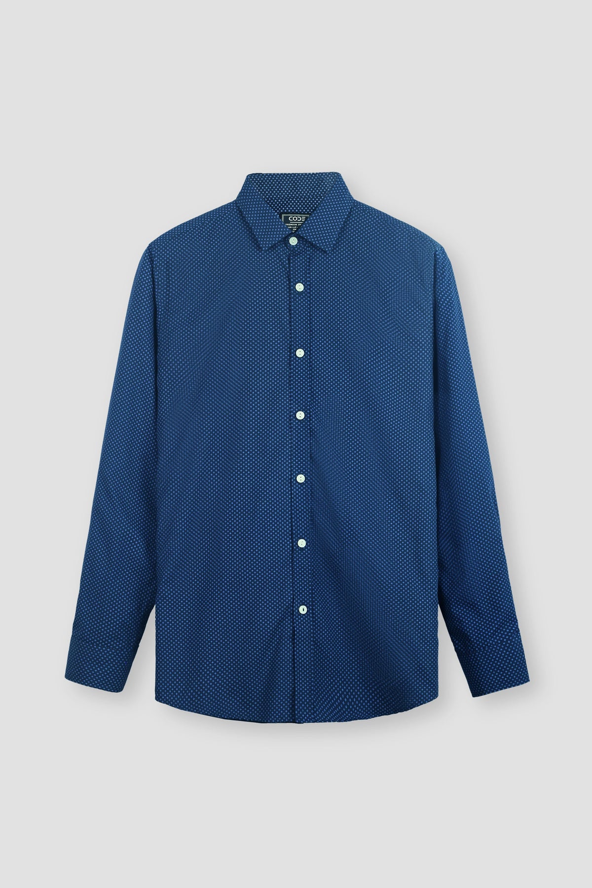 PRINTED BLUE CASUAL SHIRT