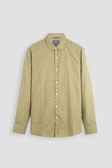 BEIGE DOTTED CASUAL SHIRT