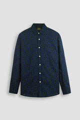 NAVY PRINTED CASUAL SHIRT