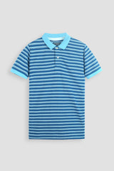 STRIPE TEAL COLOR POLO SHIRT