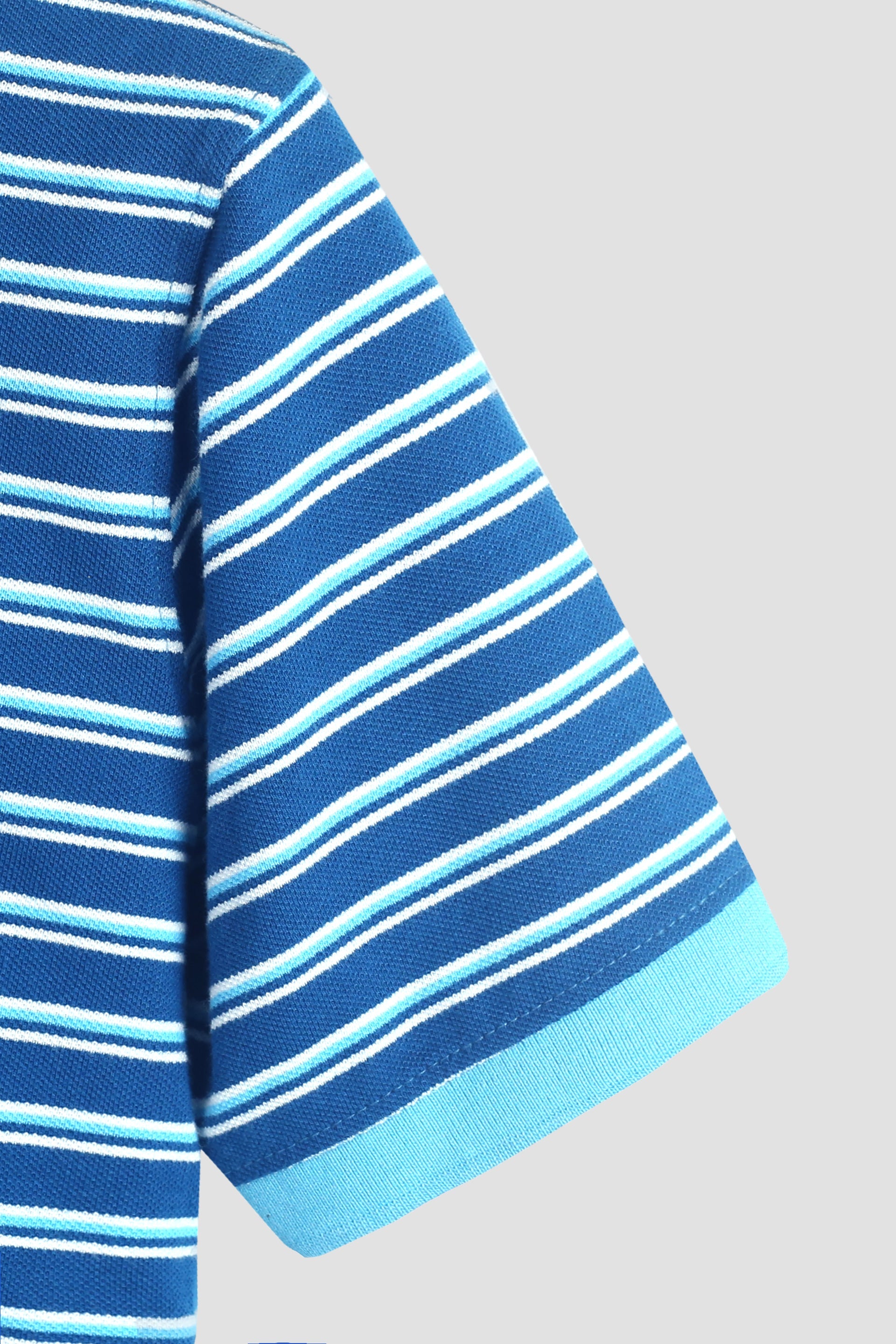 STRIPE TEAL COLOR POLO SHIRT