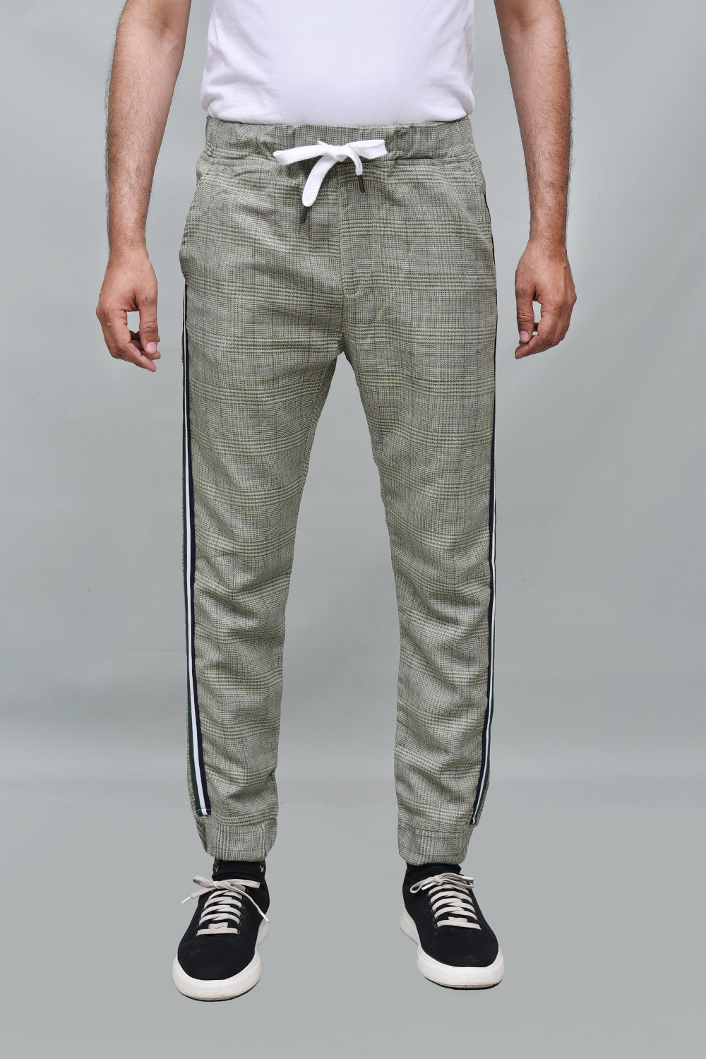 Green Check Casual Trouser