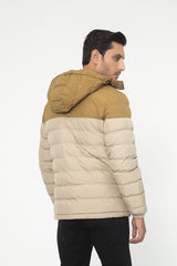 KHAKIS DOUBLE SIDED HOODED PUFFER JACKET