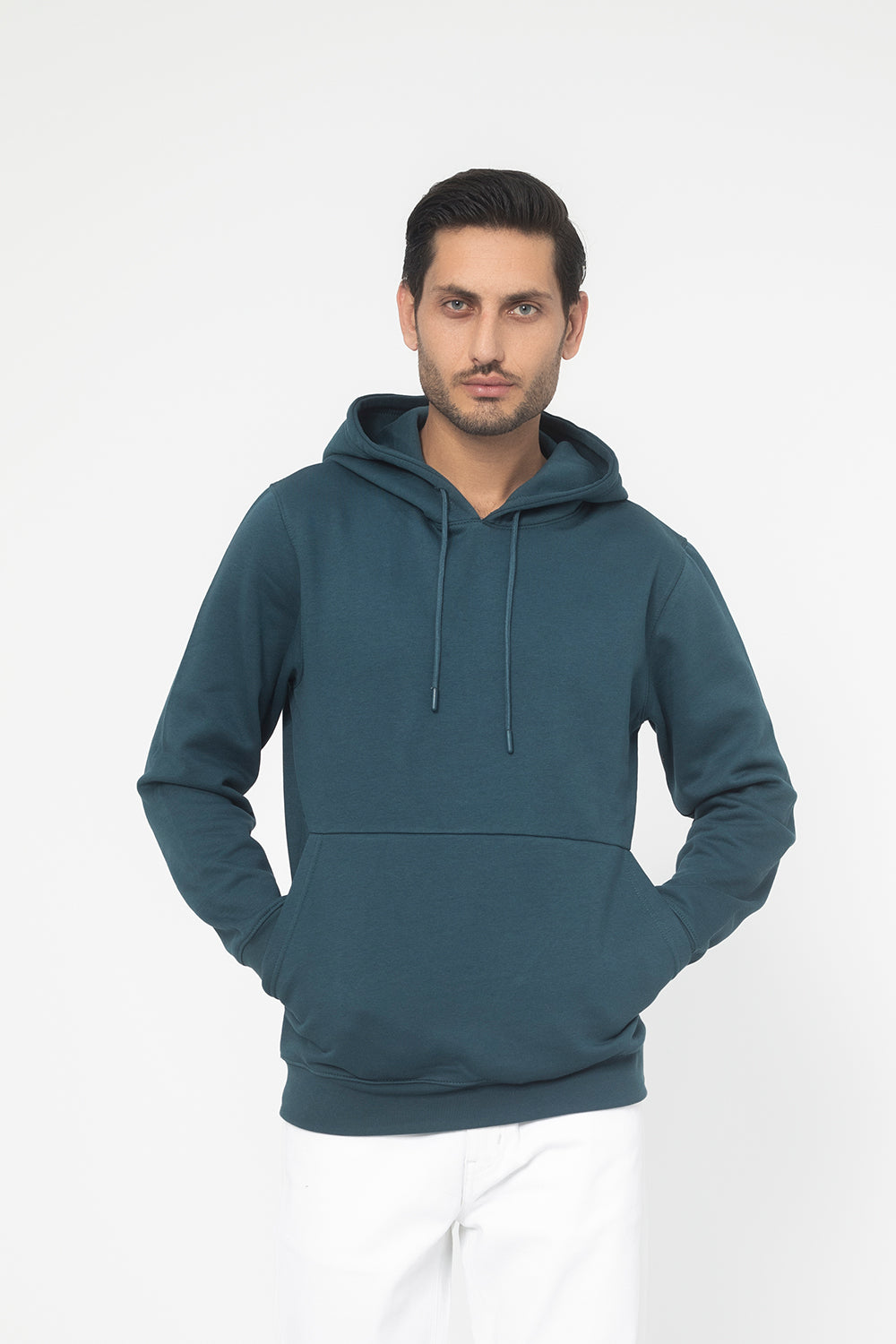 C-GREEN FLEECE FABRIC MEN'S HOODIE